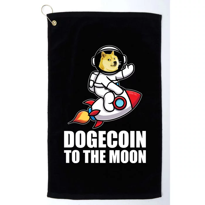 DogeCoin To The Moon Doge Crypto Platinum Collection Golf Towel