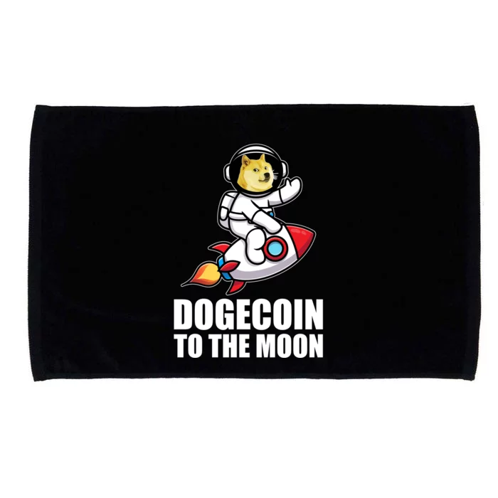 DogeCoin To The Moon Doge Crypto Microfiber Hand Towel