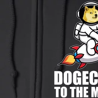 DogeCoin To The Moon Doge Crypto Full Zip Hoodie