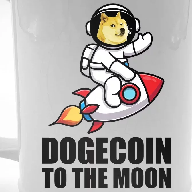 DogeCoin To The Moon Doge Crypto Front & Back Beer Stein