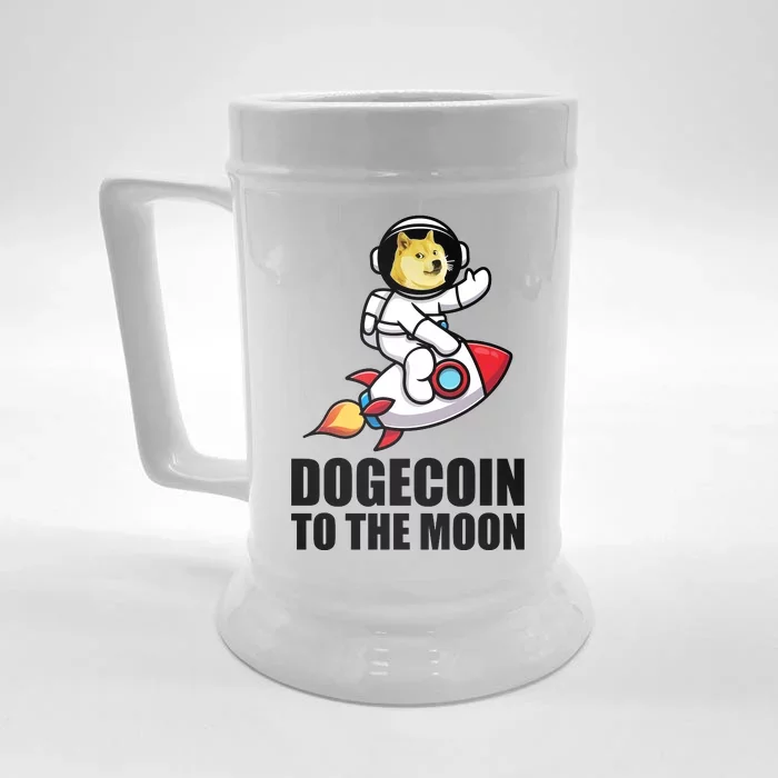 DogeCoin To The Moon Doge Crypto Front & Back Beer Stein