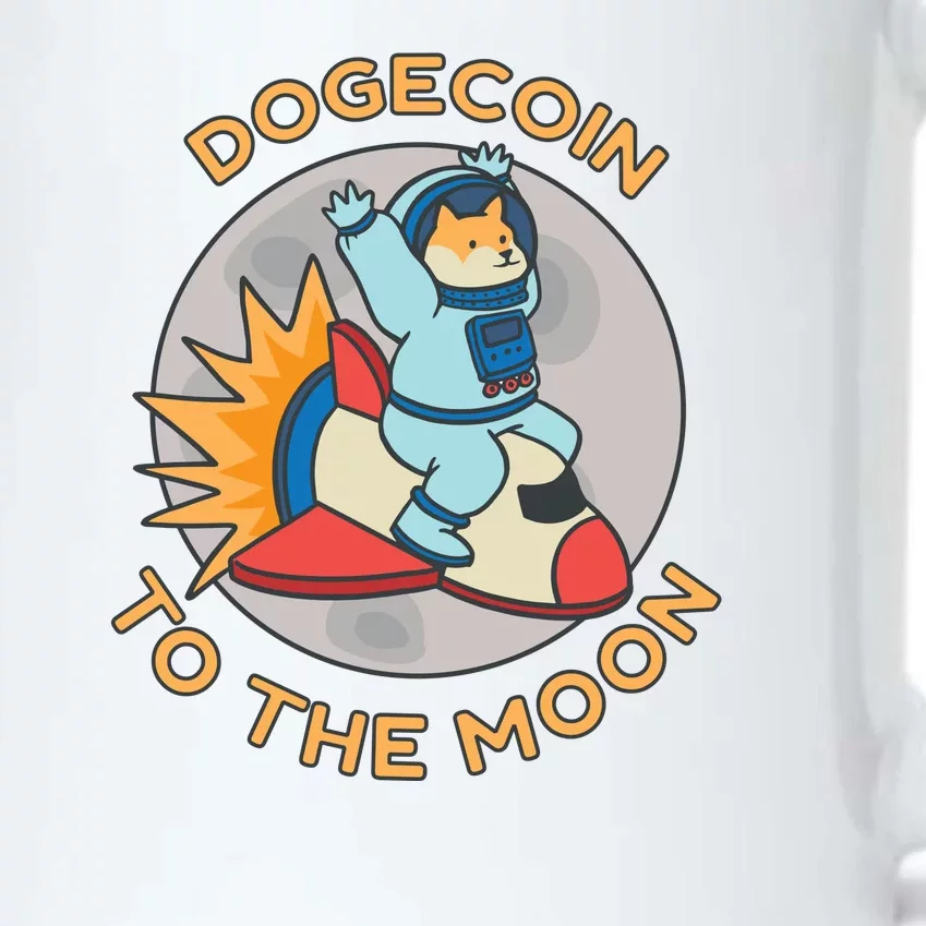 Dogecoin To The Moon Logo Black Color Changing Mug