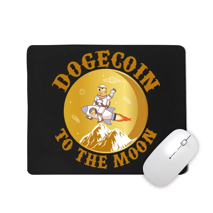 Dogecoin Vintage To The Moon Mousepad