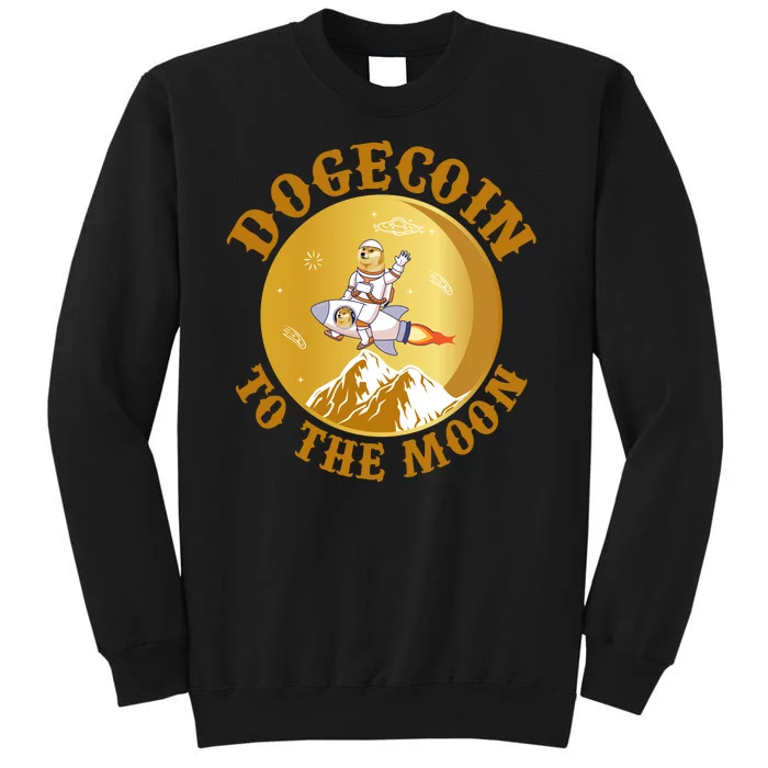 Dogecoin Vintage To The Moon Tall Sweatshirt