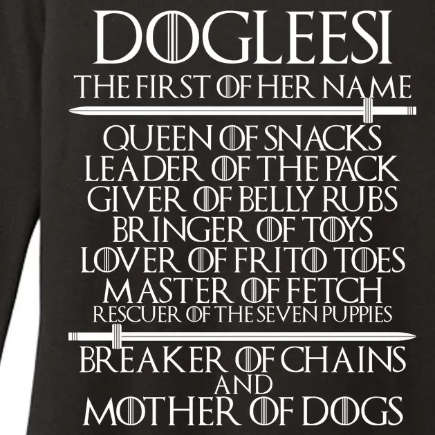 Dogleesi The First Of Her Name Mother Of Dogs Womens CVC Long Sleeve Shirt