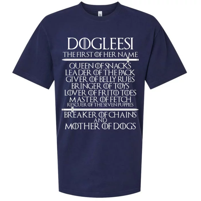 Dogleesi The First Of Her Name Mother Of Dogs Sueded Cloud Jersey T-Shirt