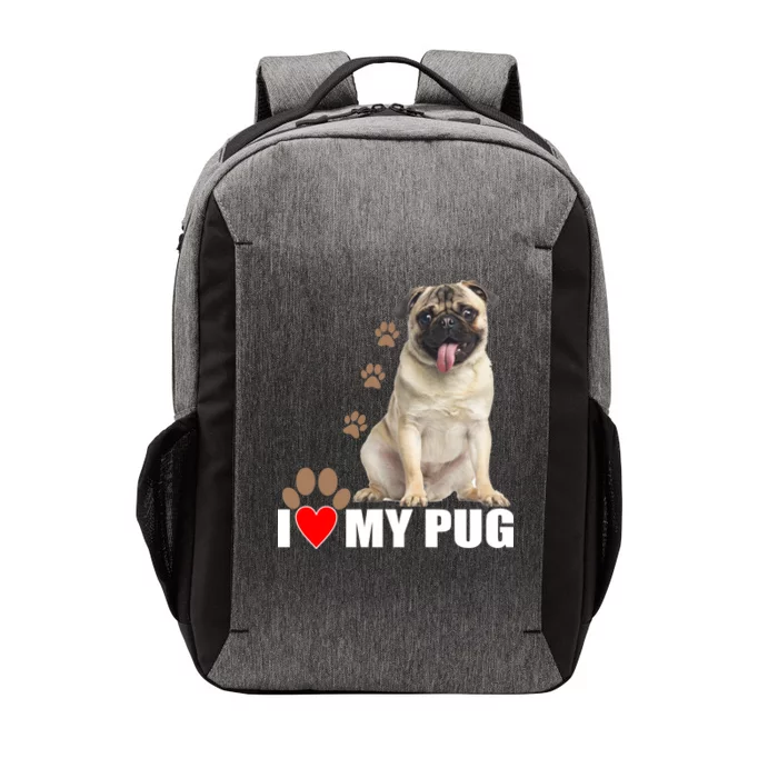 Dogs - I Love My Pug Vector Backpack