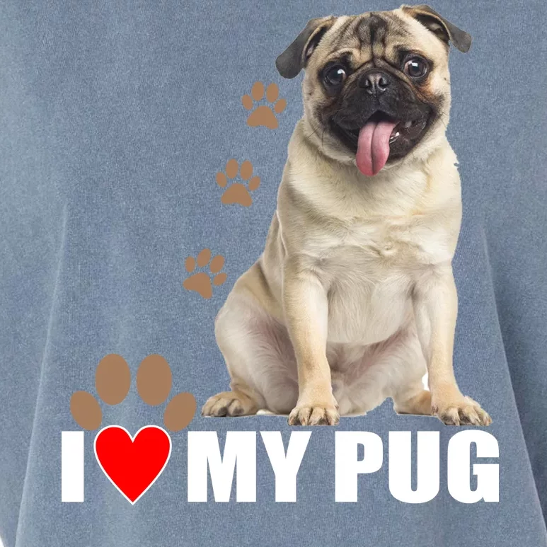 Dogs - I Love My Pug Garment-Dyed Women's Muscle Tee