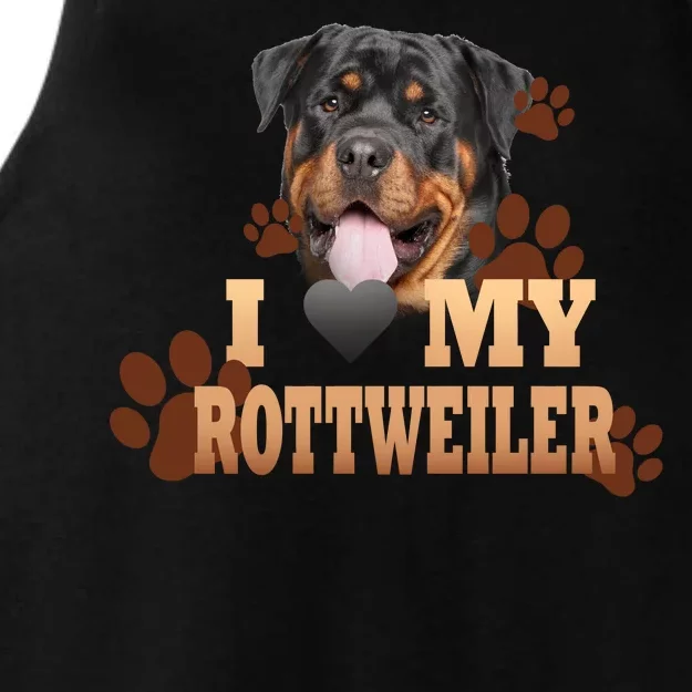 Dogs - I Love My Rottweiler Ladies Tri-Blend Wicking Tank