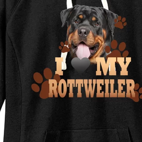 Dogs - I Love My Rottweiler Women's Fleece Hoodie