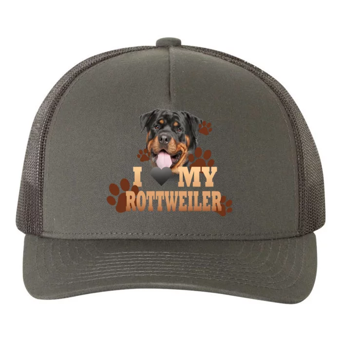 Dogs - I Love My Rottweiler Yupoong Adult 5-Panel Trucker Hat