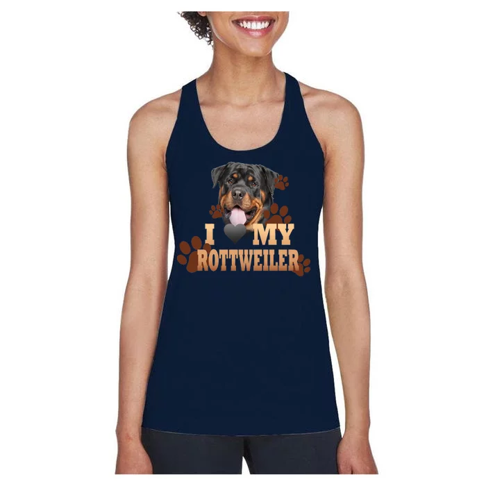 Dogs - I Love My Rottweiler Women's Racerback Tank