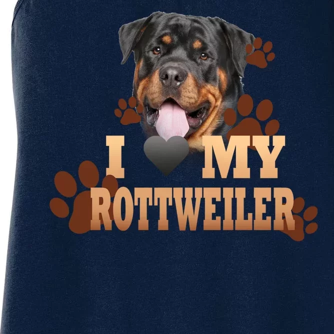 Dogs - I Love My Rottweiler Women's Racerback Tank