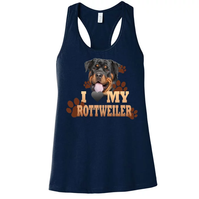 Dogs - I Love My Rottweiler Women's Racerback Tank