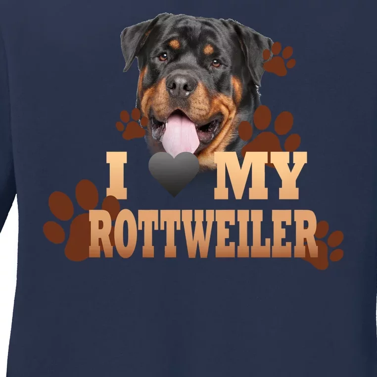 Dogs - I Love My Rottweiler Ladies Long Sleeve Shirt