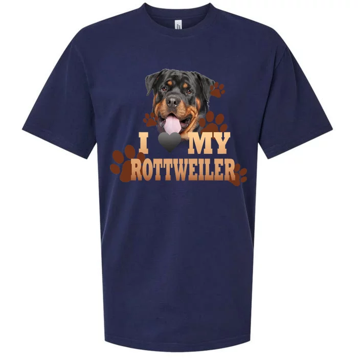 Dogs - I Love My Rottweiler Sueded Cloud Jersey T-Shirt