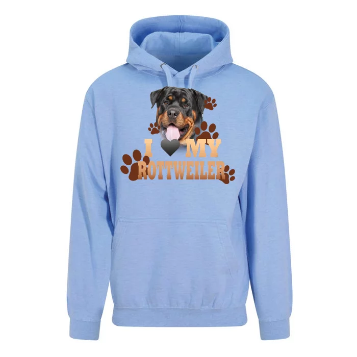 Dogs - I Love My Rottweiler Unisex Surf Hoodie