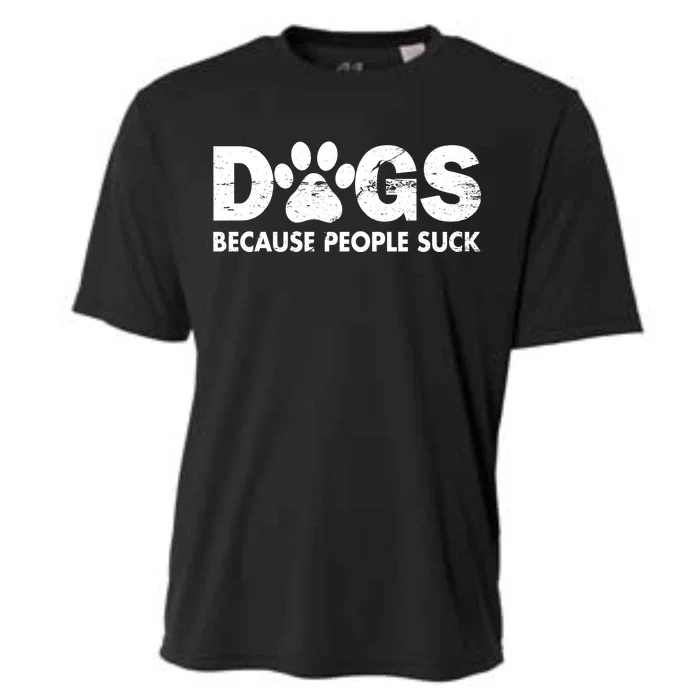 Dogs Because People Suck Cooling Performance Crew T-Shirt