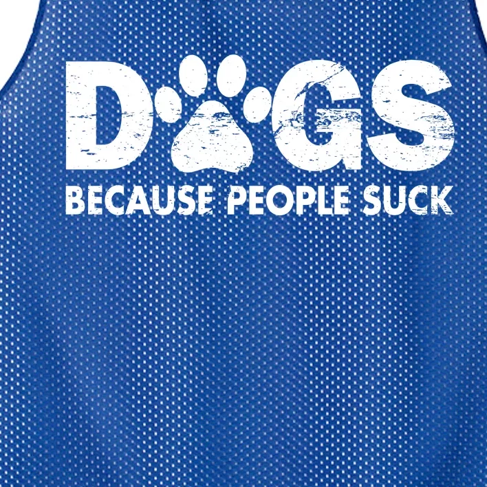 Dogs Because People Suck Mesh Reversible Basketball Jersey Tank