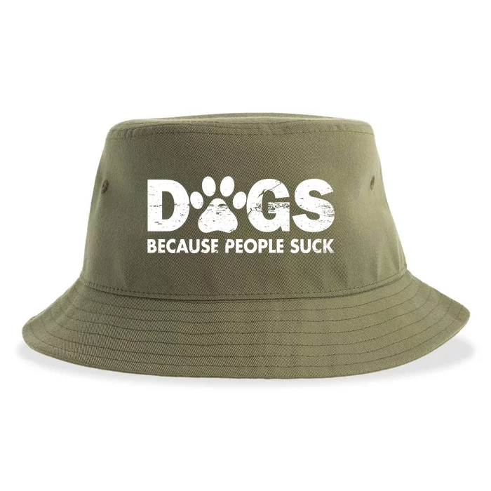 Dogs Because People Suck Sustainable Bucket Hat