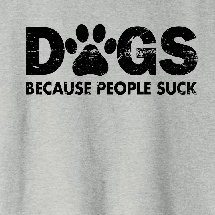 Dogs Because People Suck Women's Crop Top Tee