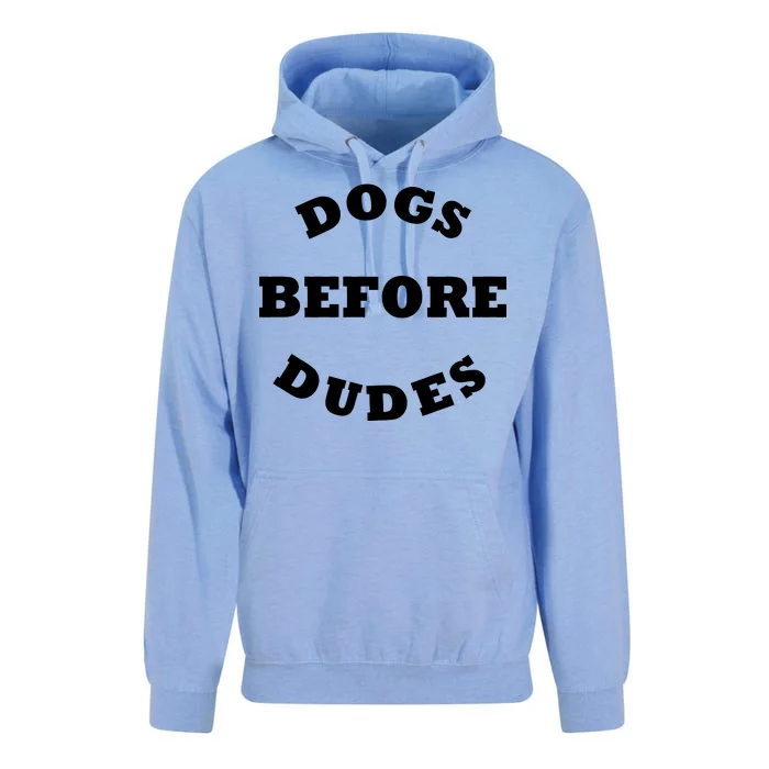 Dogs Before Dudes Funny Saying Unisex Surf Hoodie