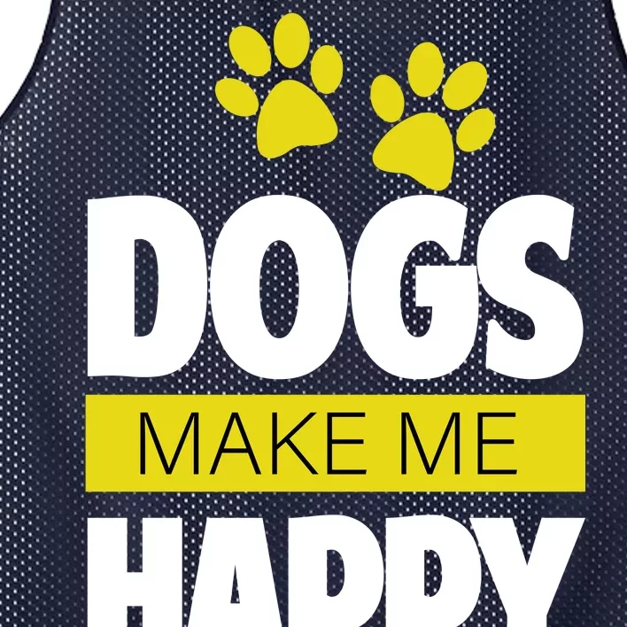 Dogs Make Me Happy You Not so Much Mesh Reversible Basketball Jersey Tank