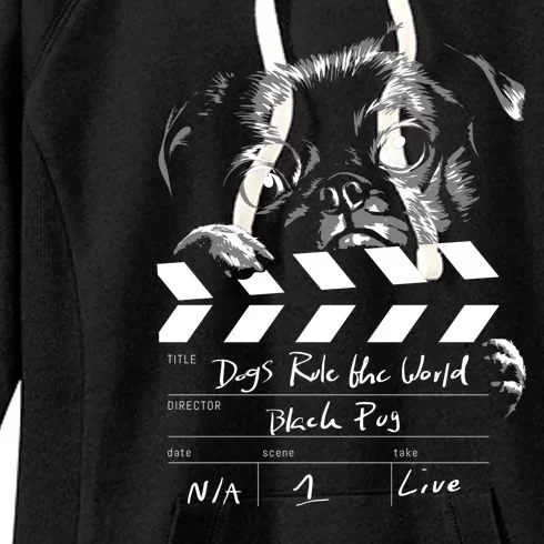 Dogs Rule The World Cute Director Women's Fleece Hoodie