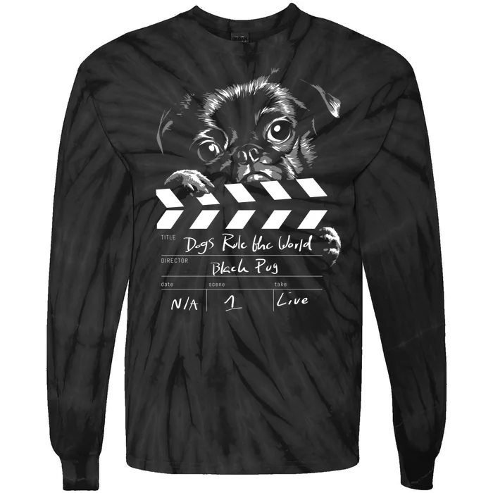 Dogs Rule The World Cute Director Tie-Dye Long Sleeve Shirt