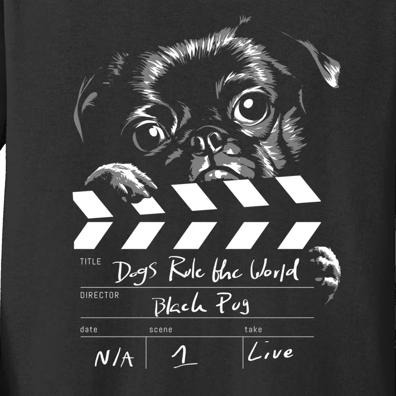 Dogs Rule The World Cute Director Kids Long Sleeve Shirt