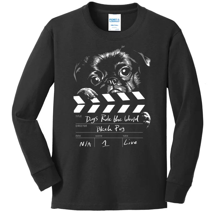 Dogs Rule The World Cute Director Kids Long Sleeve Shirt