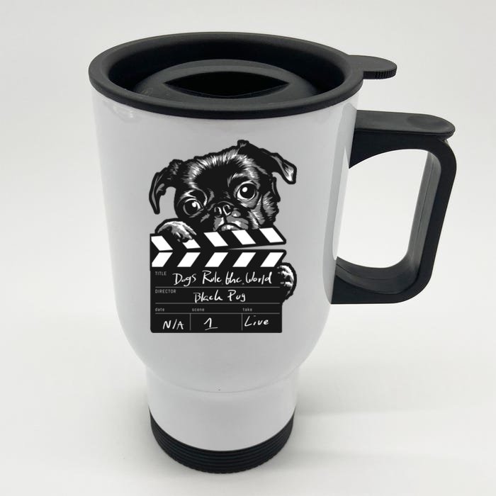 Dogs Rule The World Cute Director Front & Back Stainless Steel Travel Mug