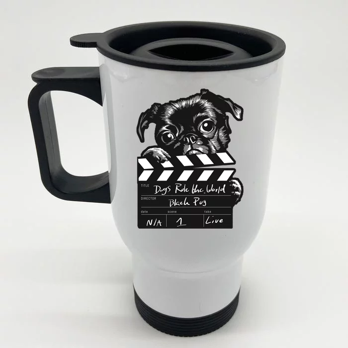 Dogs Rule The World Cute Director Front & Back Stainless Steel Travel Mug