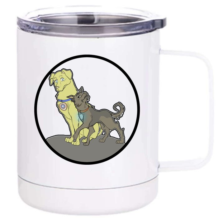 Dogs Steve N Tony Front & Back 12oz Stainless Steel Tumbler Cup