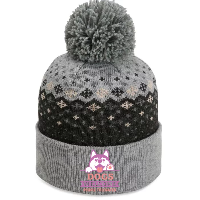 Dogs Welcome People Tolerated The Baniff Cuffed Pom Beanie