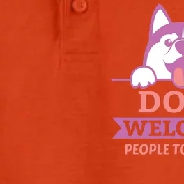 Dogs Welcome People Tolerated Dry Zone Grid Performance Polo