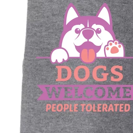 Dogs Welcome People Tolerated Doggie 3-End Fleece Hoodie