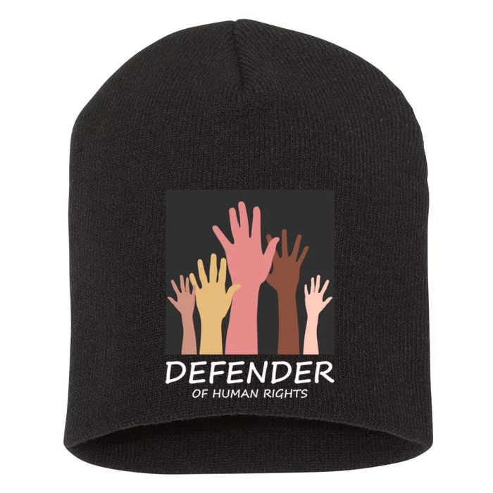 Defender Of Human Rights Short Acrylic Beanie