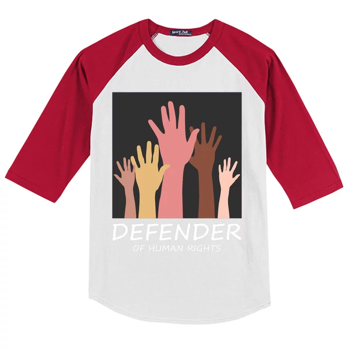 Defender Of Human Rights Kids Colorblock Raglan Jersey