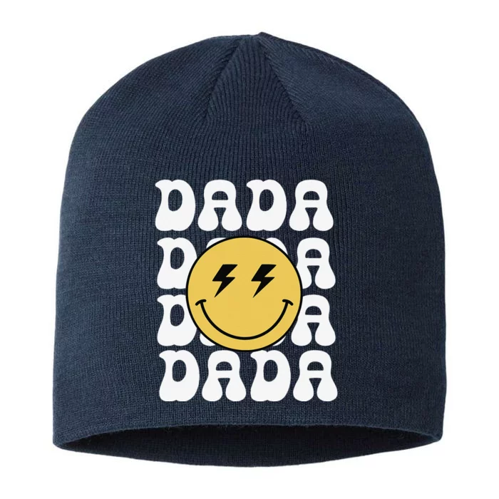 Dada One Happy Dude Birthday Theme Family Matching 8 1/2in Sustainable Knit Beanie