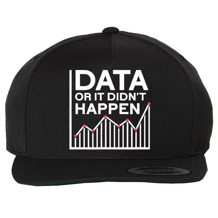 Data Or It DidnT Happen Data Analyst Data Analysis Wool Snapback Cap