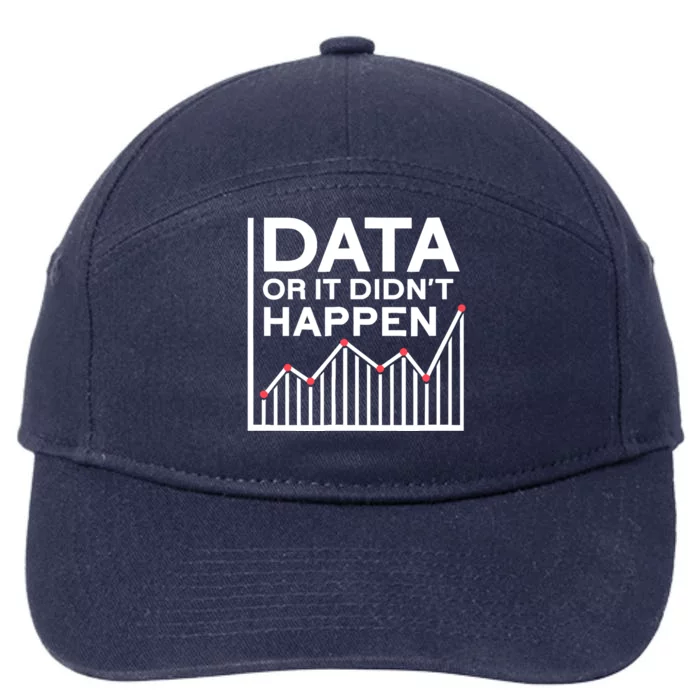 Data Or It DidnT Happen Data Analyst Data Analysis 7-Panel Snapback Hat