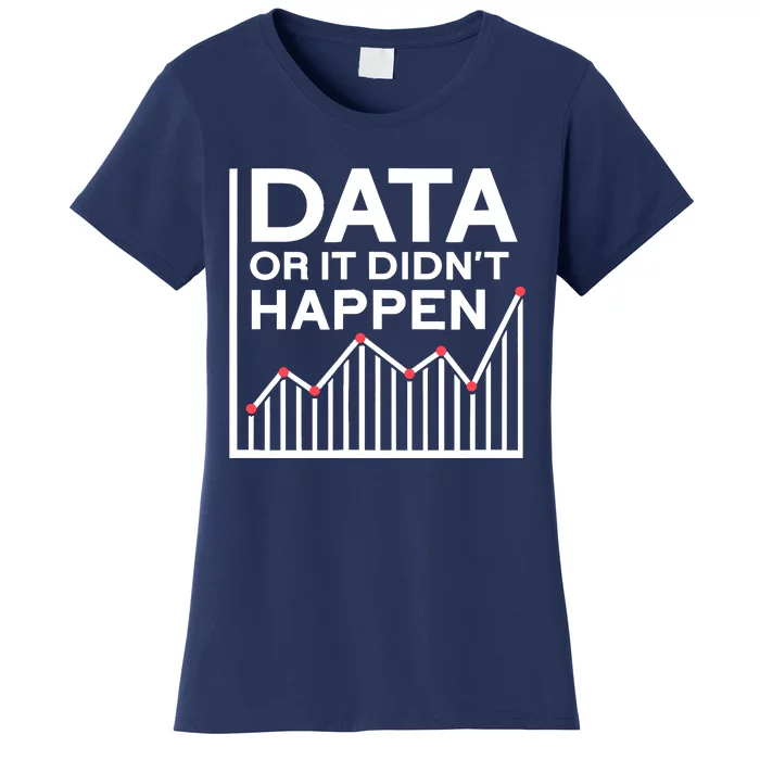 Data Or It DidnT Happen Data Analyst Data Analysis Women's T-Shirt