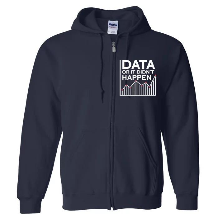 Data Or It DidnT Happen Data Analyst Data Analysis Full Zip Hoodie