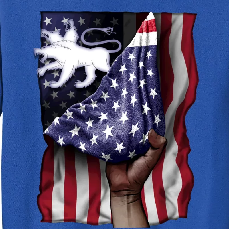 Day Of Independence Us Flag Cerberus Funny Gift Tall Sweatshirt