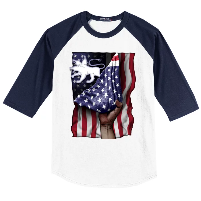 Day Of Independence Us Flag Cerberus Funny Gift Baseball Sleeve Shirt