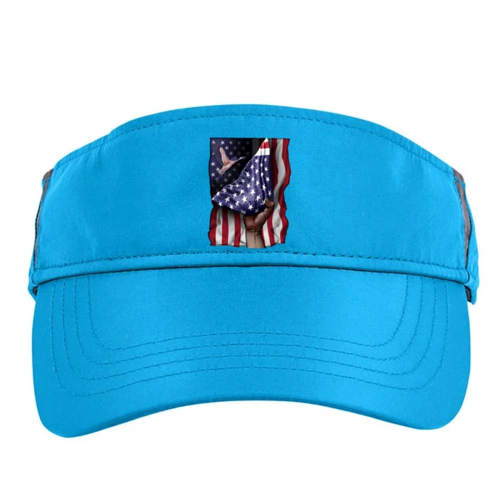 Day Of Independence Us Flag Crane Bird Gift Adult Drive Performance Visor