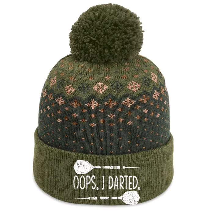 Darts Oops I Darted Dartboard Funny Dart Player The Baniff Cuffed Pom Beanie