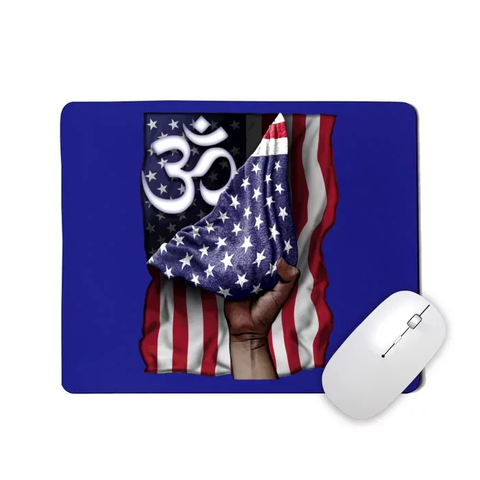 Day Of Independence Us Flag Om Yoga Mediatation Namaste Funny Gift Mousepad