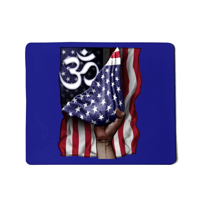 Day Of Independence Us Flag Om Yoga Mediatation Namaste Funny Gift Mousepad